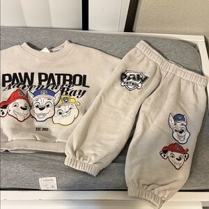 Zara kids Paw Patrol sweat set size 2